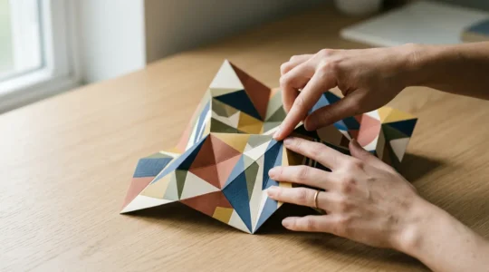 Pliage stratégique de documents imprimés pour guider la lecture du problème vers la solution