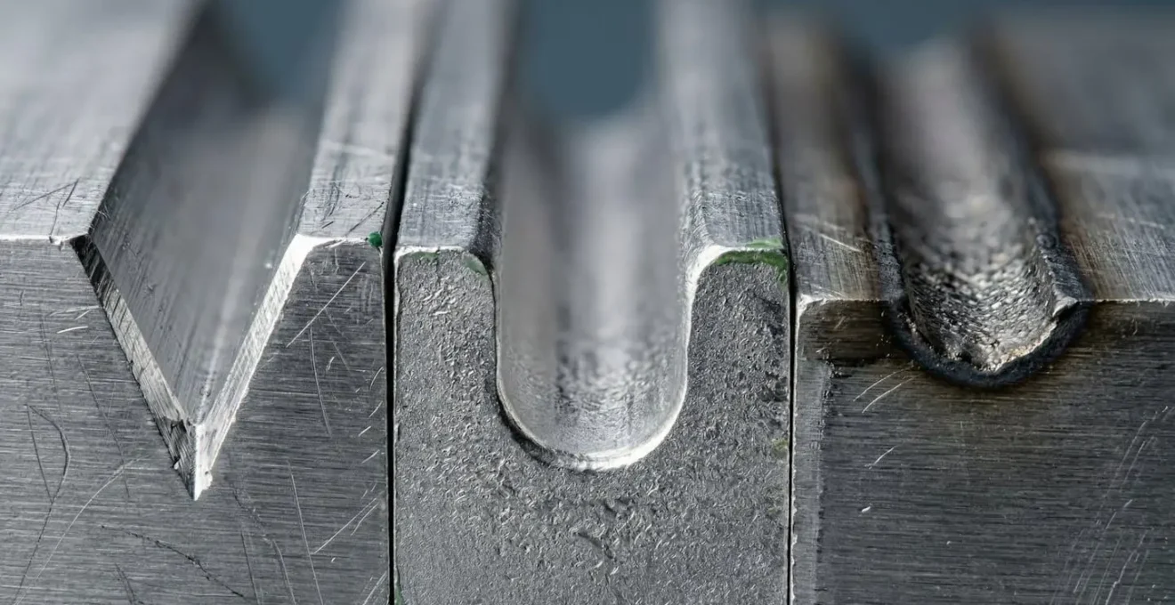 Comparaison microscopique des profils de gravure en V mécanique et en U chimique sur plaque aluminium