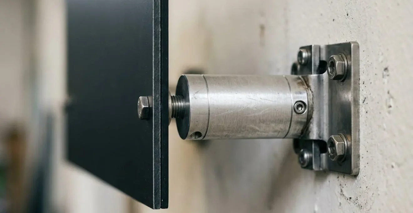 Système de fixation professionnel d'un panneau Dibond sur mur avec entretoises
