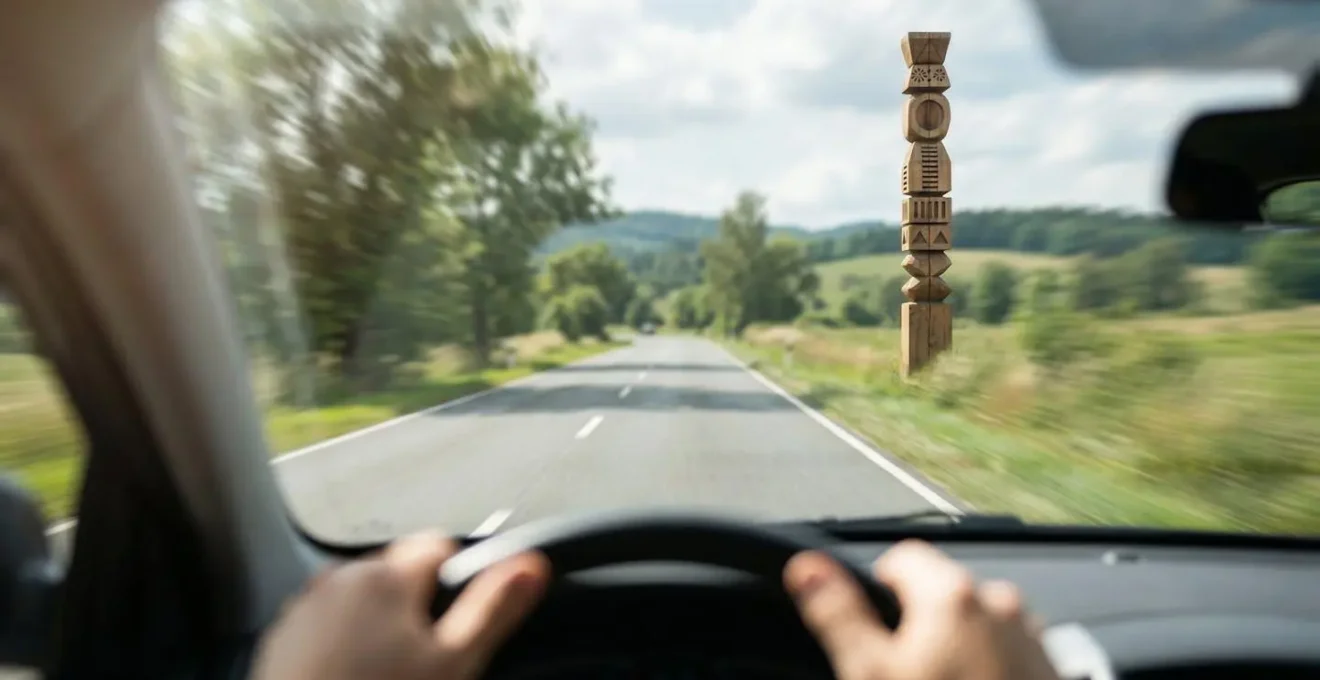 Comparaison visuelle de la lisibilité d'un totem à différentes distances