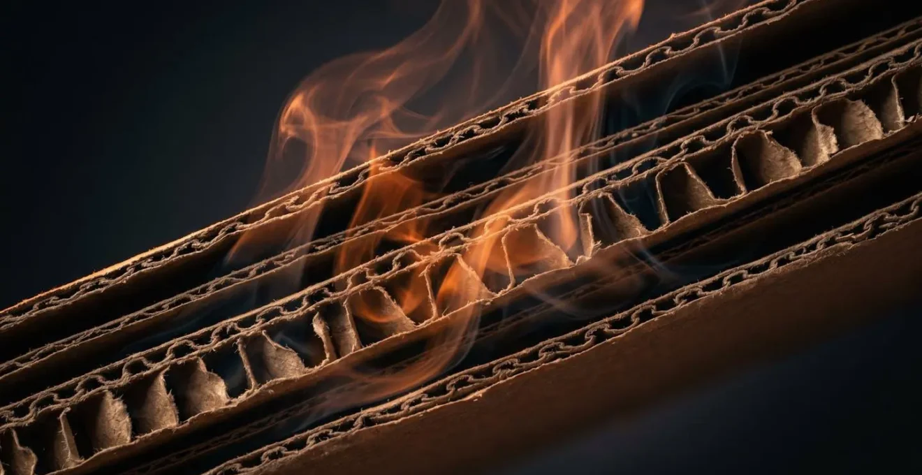 Visualisation de la migration des encres à travers les fibres d'un carton à pizza sous effet de la chaleur
